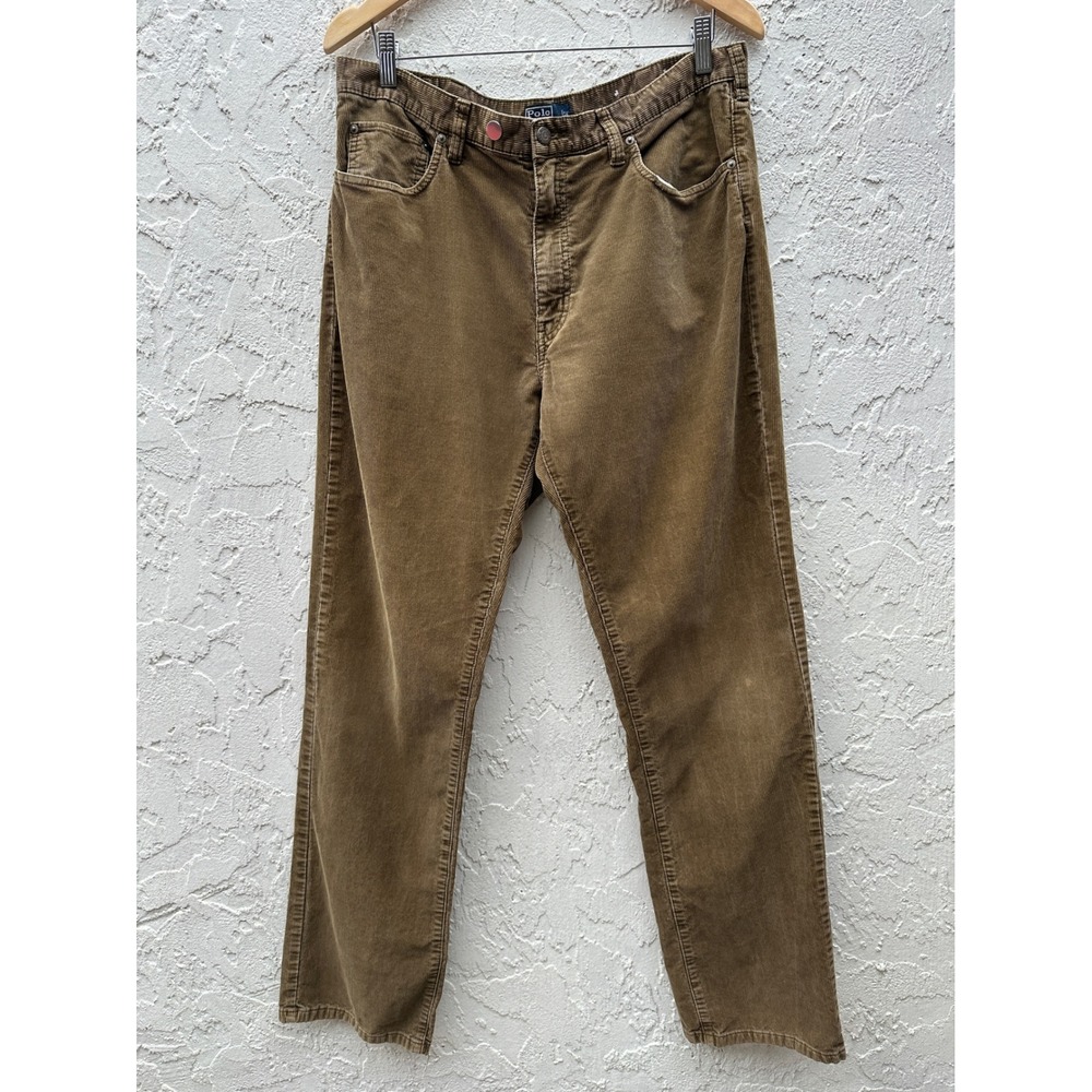 Polo Ralph Lauren Vintage Men Corduroy Pants 36x34 Straight Leg Preppy 90's